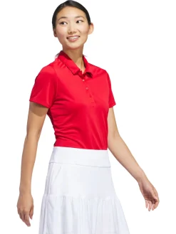 Adidas Shirts|Womens Solid Performance Short Sleeve Polo Shirt - Collegiate Red
