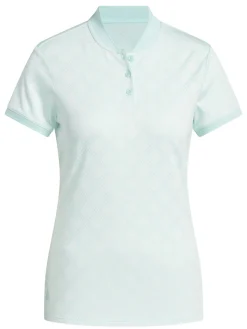 Adidas Shirts|Womens Ultimate365 Jacquard Short Sleeve Polo Shirt - Semi Flash Aqua