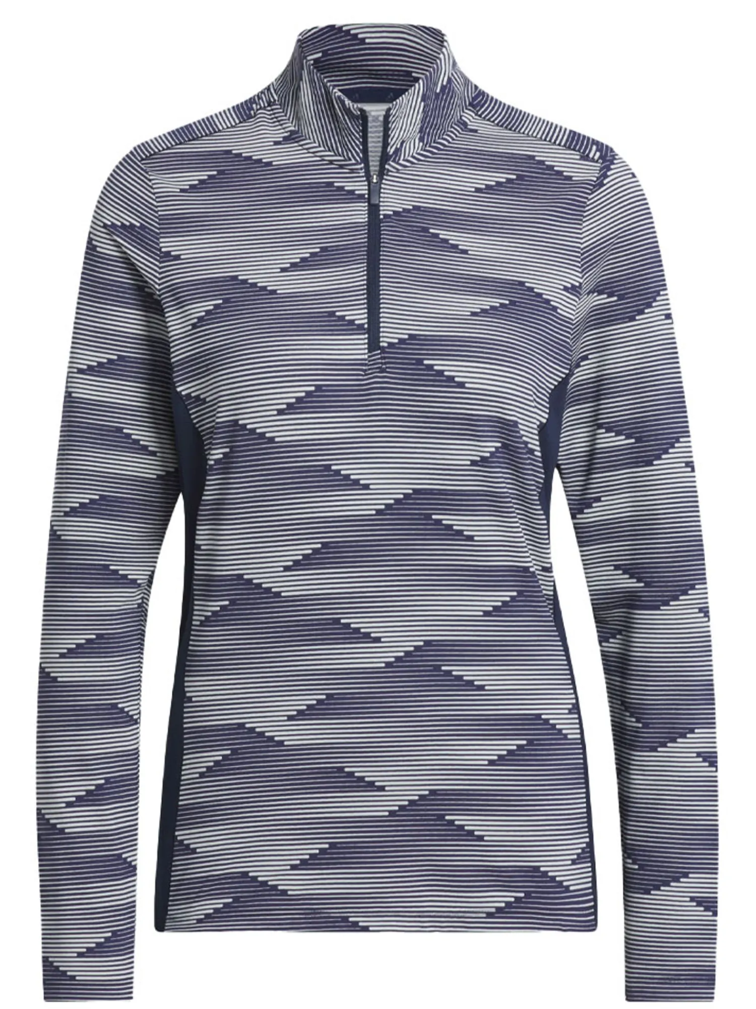 Adidas Shirts|Womens Ultimate365 Printed Quarter-Zip Mock - Collegiate Navy
