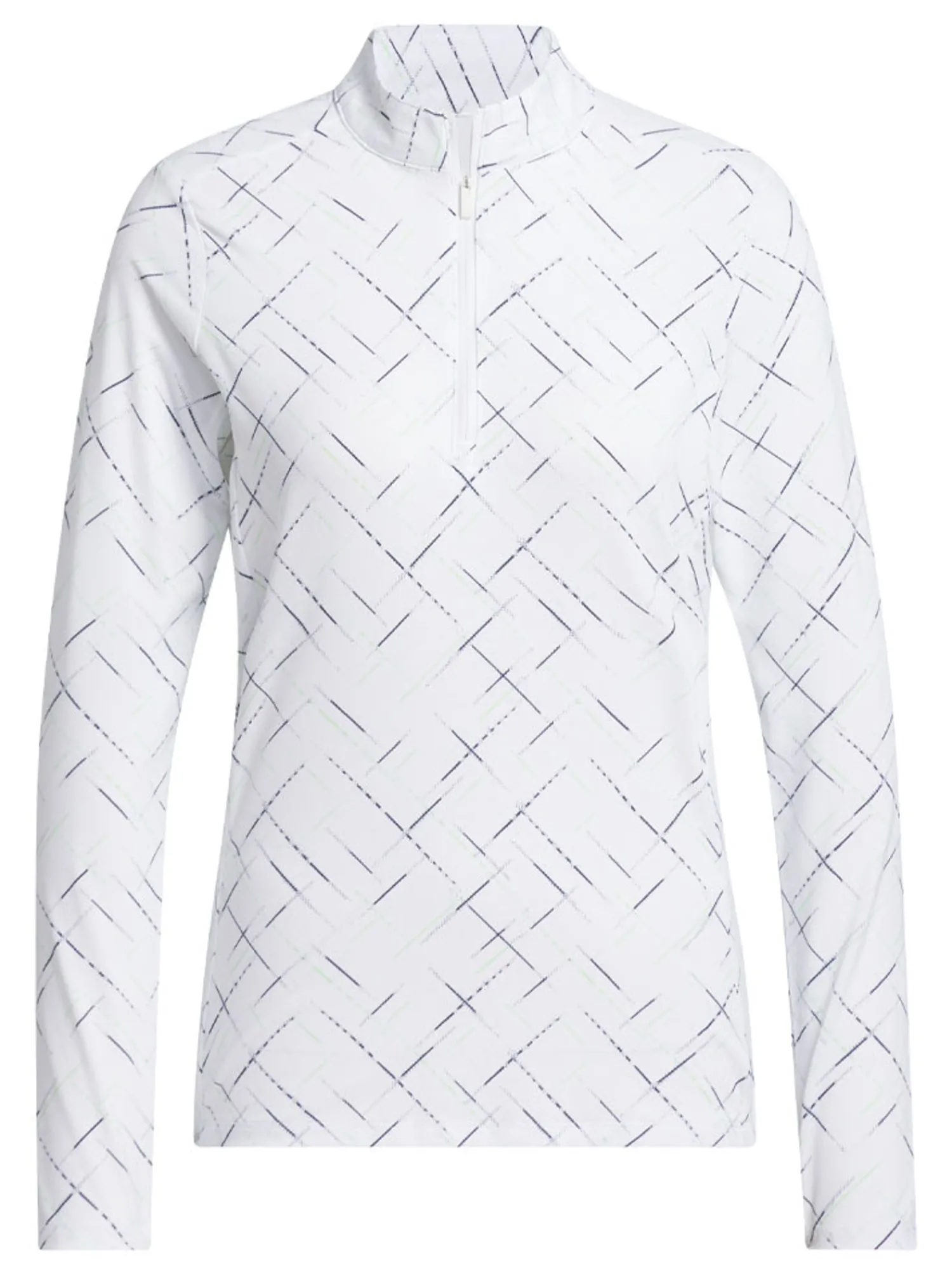Adidas Shirts|Womens Ultimate365 Printed Quarter-Zip Mock Neck Top - White