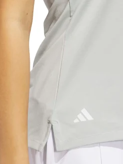Adidas Shirts|Womens Ultimate365 Solid Sleeveless Polo Shirt - Wonder Silver
