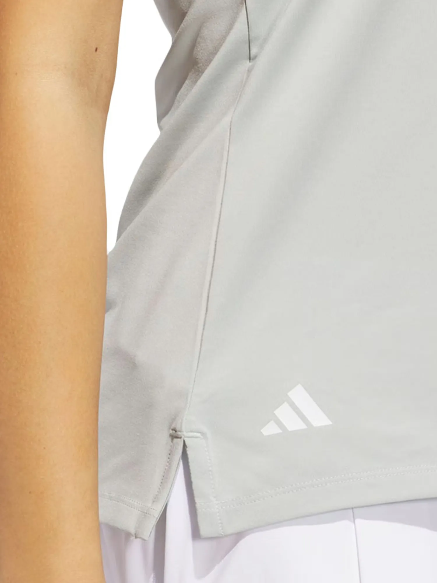 Adidas Shirts|Womens Ultimate365 Solid Sleeveless Polo Shirt - Wonder Silver