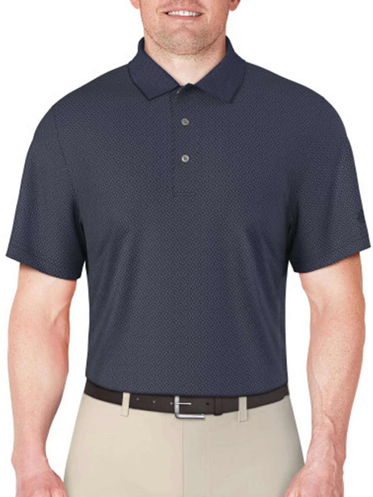 Ben Hogan Shirts|2 Tone Micro Geo Jacquard Polo - Peacoat