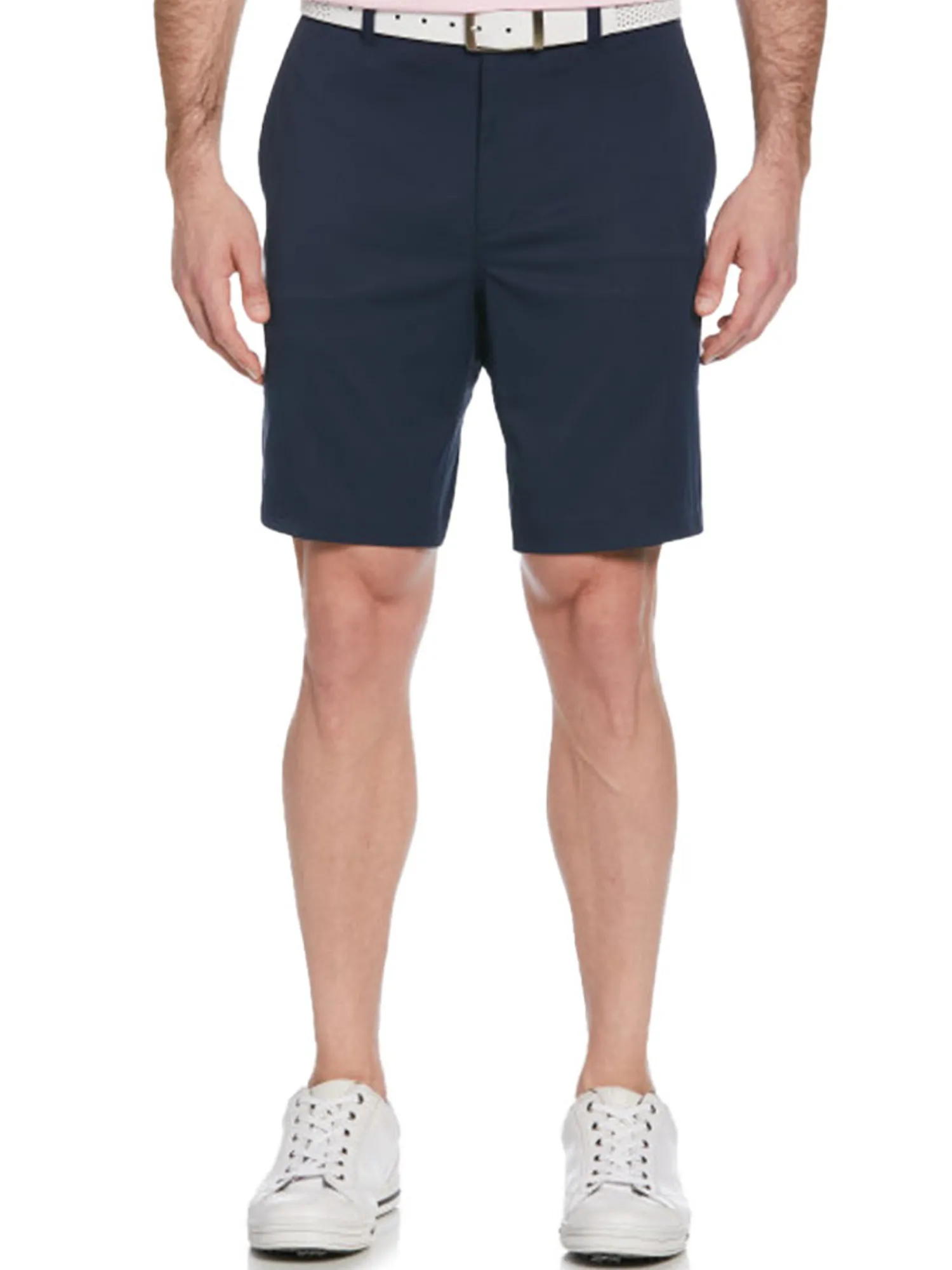 Ben Hogan Shorts|Active Waistband Flat Front 9-Inch Golf Short - Black Iris