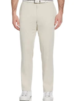 Ben Hogan Pants|Active Waistband Flat Front Golf Pant - Silver Lining