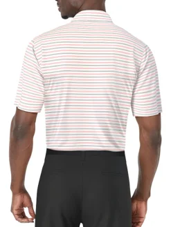 Ben Hogan Shirts|Birdseye Printed Stripe Polo Shirt - Bright White