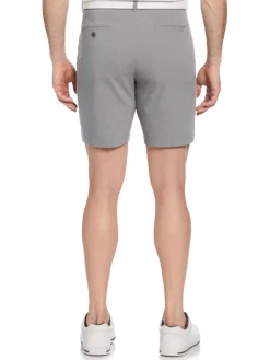 Ben Hogan Shorts|Performance Flat Front 8-Inch Golf Short - Dark Heather Grey