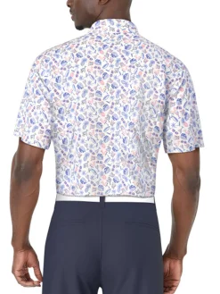 Ben Hogan Shirts|Springtime Printed Polo Shirt - Bright White