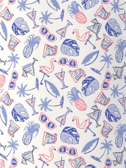 Ben Hogan Shirts|Springtime Printed Polo Shirt - Bright White