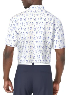 Ben Hogan Shirts|Tropical Golf Print Polo Shirt - Bright White