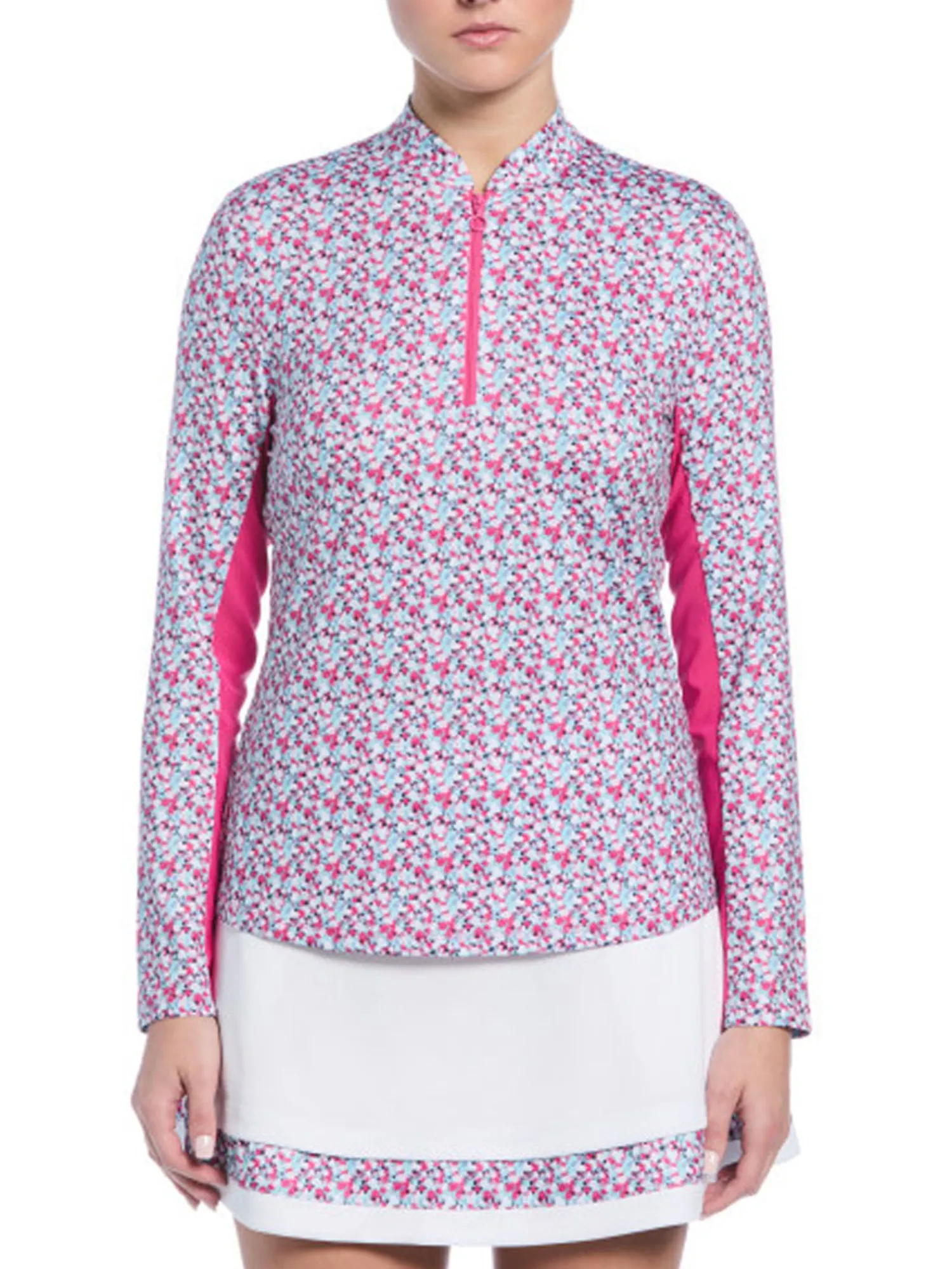 Ben Hogan Shirts|Women's Floral Sun Protection Long Sleeve Top - Fuchsia Purple