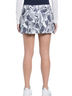 Ben Hogan Skorts & Dresses|Women's 16-Inch Leaf Print Flounce Skort - Bright White