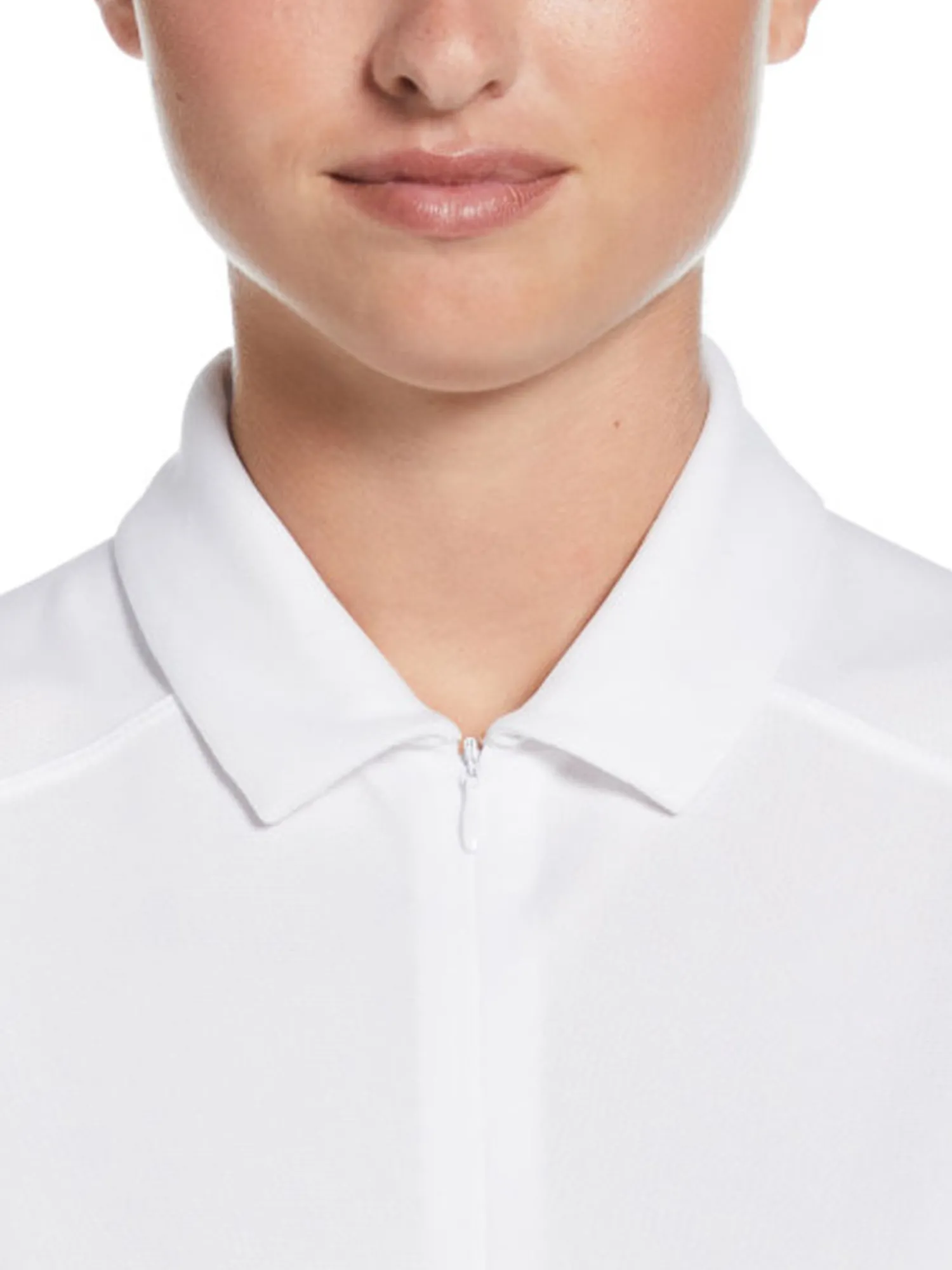 Ben Hogan Shirts|Women's Solid Ventilation Sleeveless Polo - Bright White