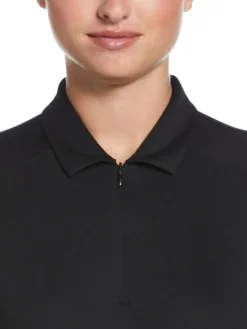 Ben Hogan Shirts|Women's Solid Ventilation Polo - Caviar