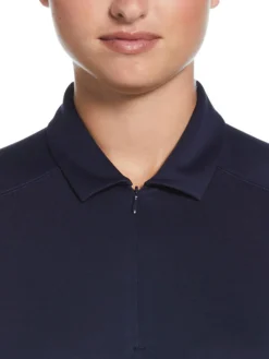 Ben Hogan Shirts|Women's Solid Ventilation Polo - Peacoat