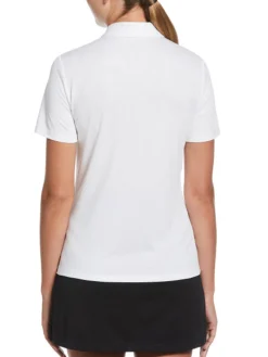 Ben Hogan Shirts|Women's Solid Ventilation Polo - Bright White