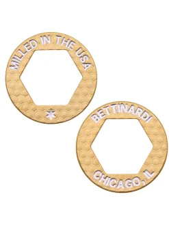 Bettinardi Ball Markers|Divot Tools|Bettipalooza Open Hex Ball Marker - Brass
