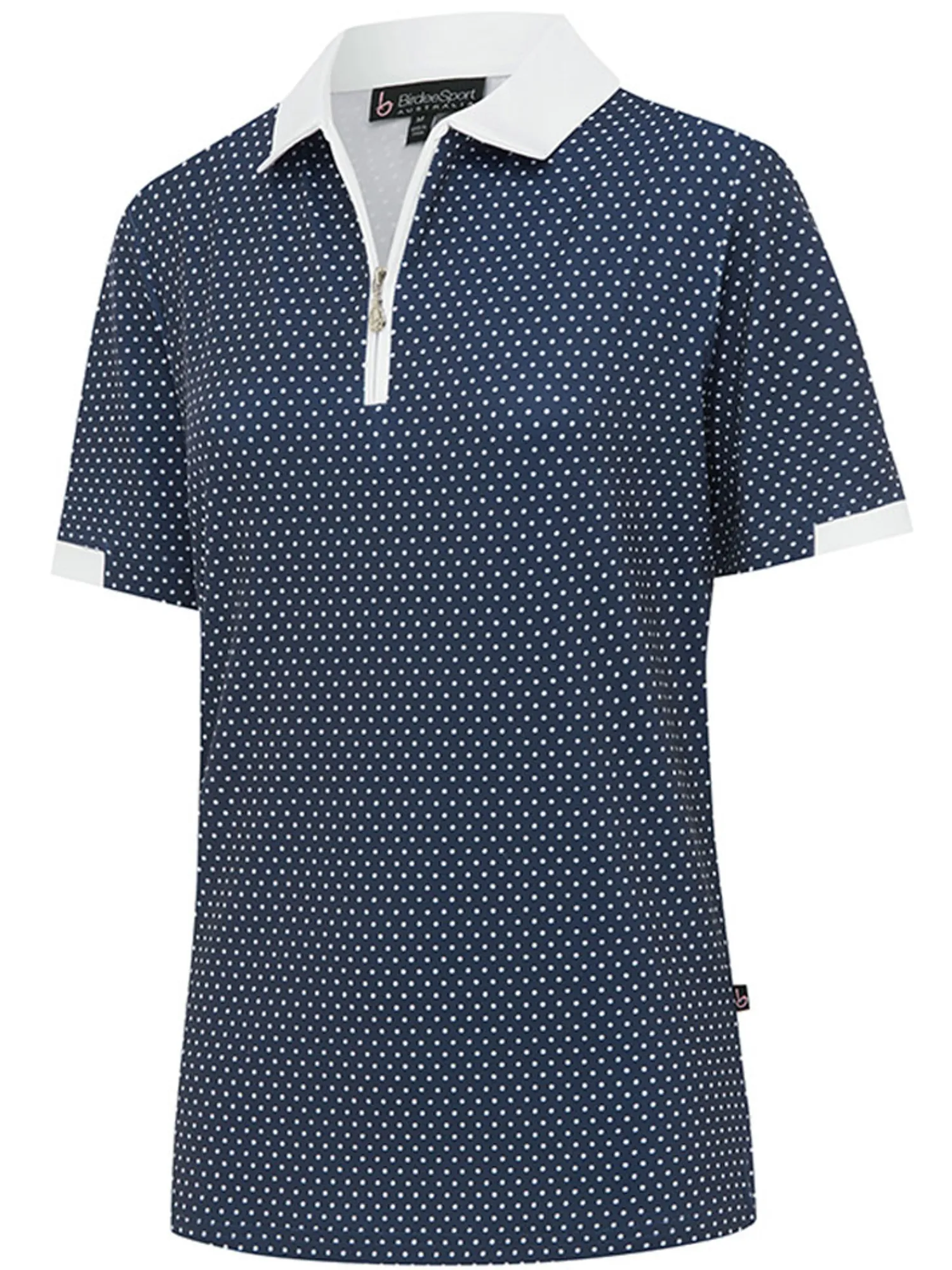 Birdee Sport Shirts|Women's Cosmic Ambrose Short Sleeve Top - White/Navy