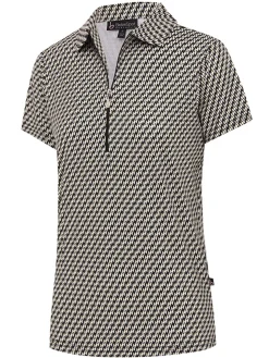 Birdee Sport Shirts|Women's Solitaire Zipper Short Sleeve Top - Black