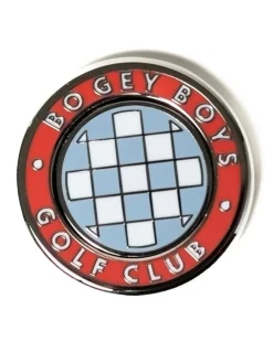 Bogey Boys Ball Markers|Check Ball Marker - Tangerine