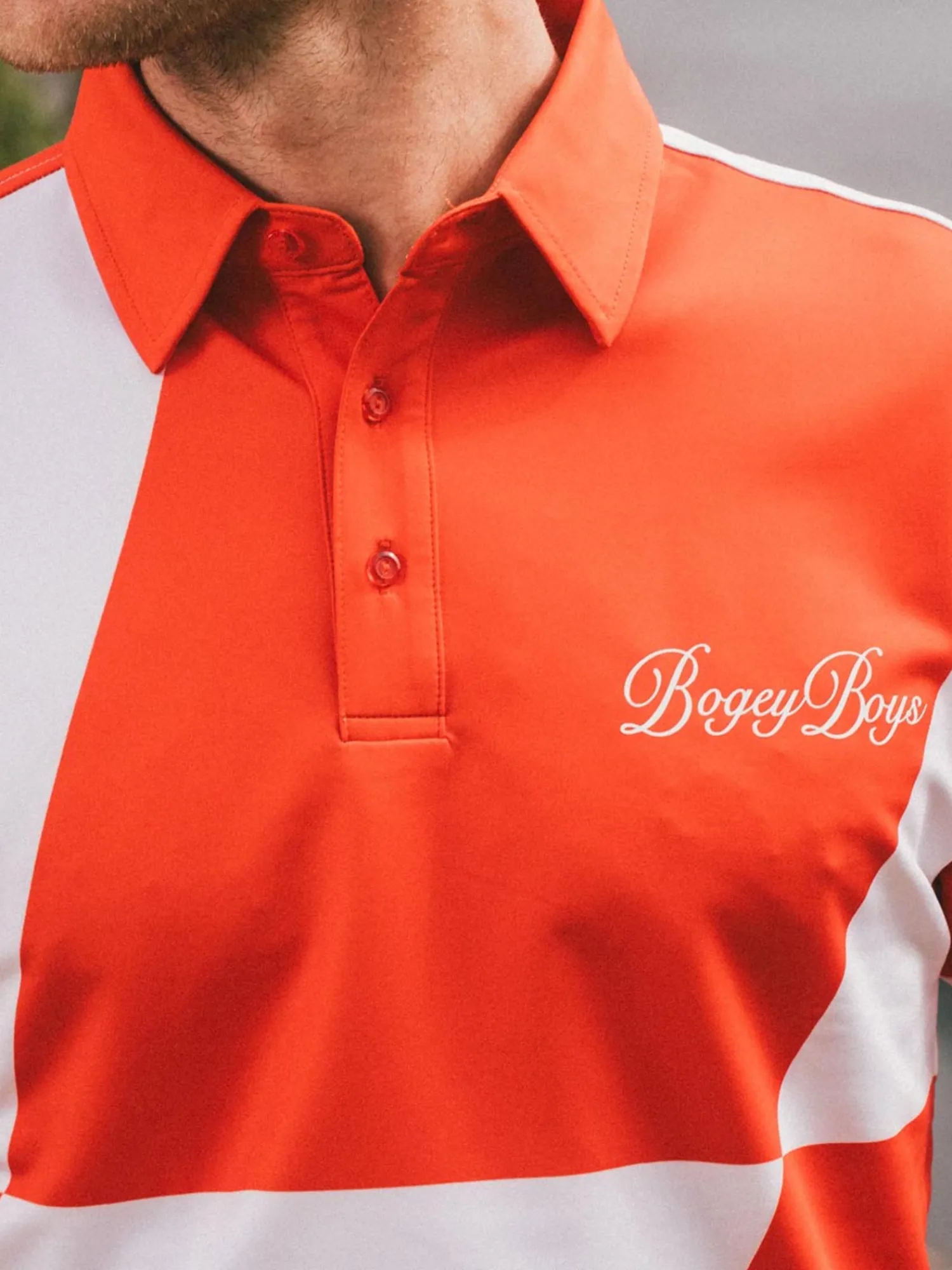Bogey Boys Shirts|Slanted Athletic Polo - Tangerine