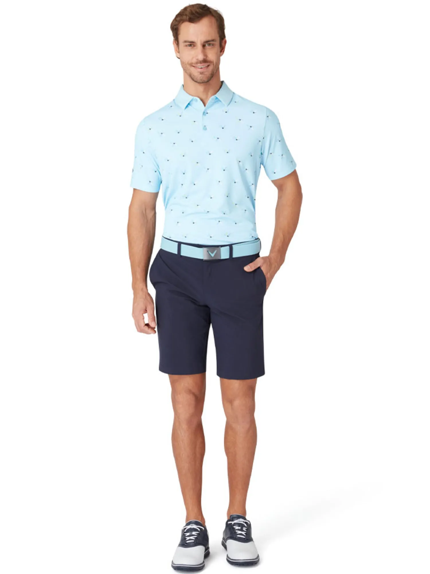 Callaway Shirts|All Over Birdie Polo - Arctic Paradise