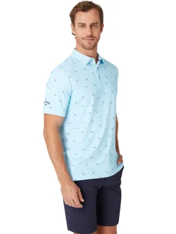 Callaway Shirts|All Over Birdie Polo - Arctic Paradise