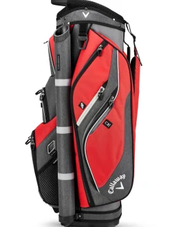 Callaway Cart Bags|Clearance Bags|Forrester 19 Cart Bag - Red/Titanium/Silver