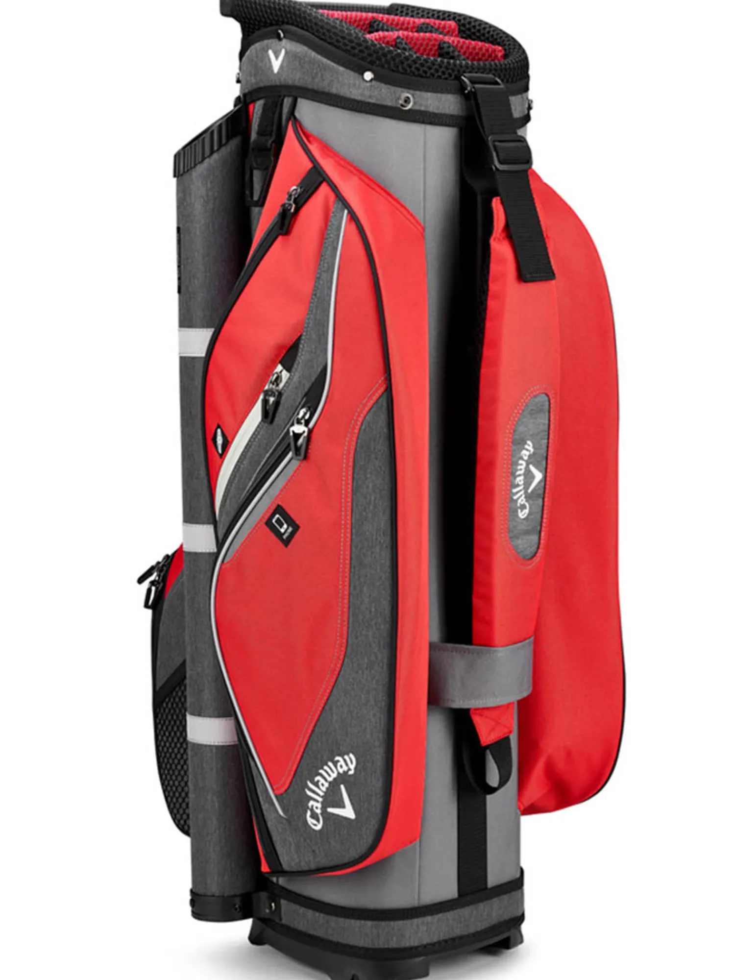 Callaway Cart Bags|Clearance Bags|Forrester 19 Cart Bag - Red/Titanium/Silver