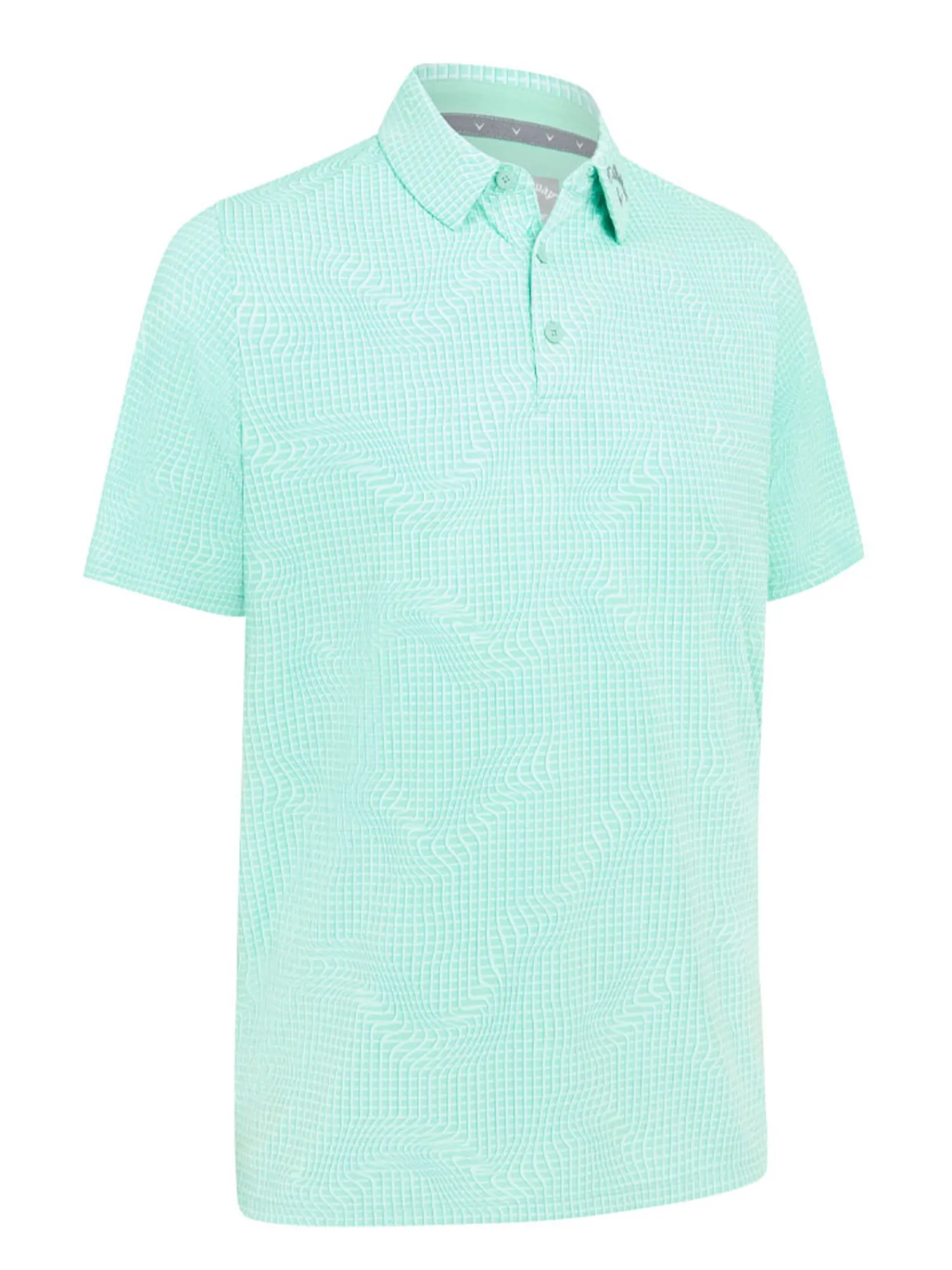 Callaway Shirts|Gingham Print Polo - Neptune Green