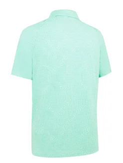 Callaway Shirts|Gingham Print Polo - Neptune Green