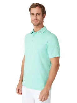 Callaway Shirts|Gingham Print Polo - Neptune Green