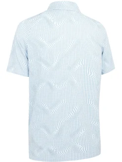 Callaway Shirts|Gingham Print Polo - Bright White