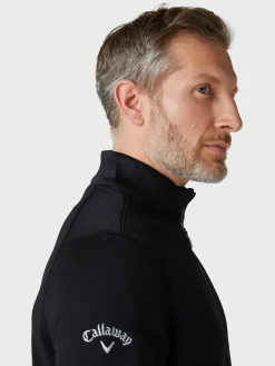 Callaway Jumpers|Hex Fleece 1/4 Zip Pullover - Caviar