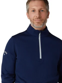 Callaway Jumpers|Hex Fleece 1/4 Zip Pullover - Peacoat
