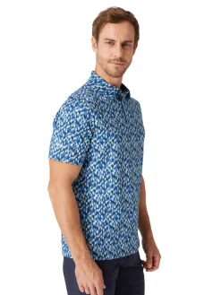 Callaway Shirts|Kaleidoscope Chev Polo - Peacoat