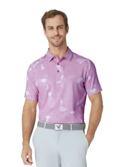 Callaway Shirts|Kick Flip Print Polo - Strawberry Pink