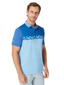 Callaway Shirts|Oxford Block Polo - Galaxy Blue