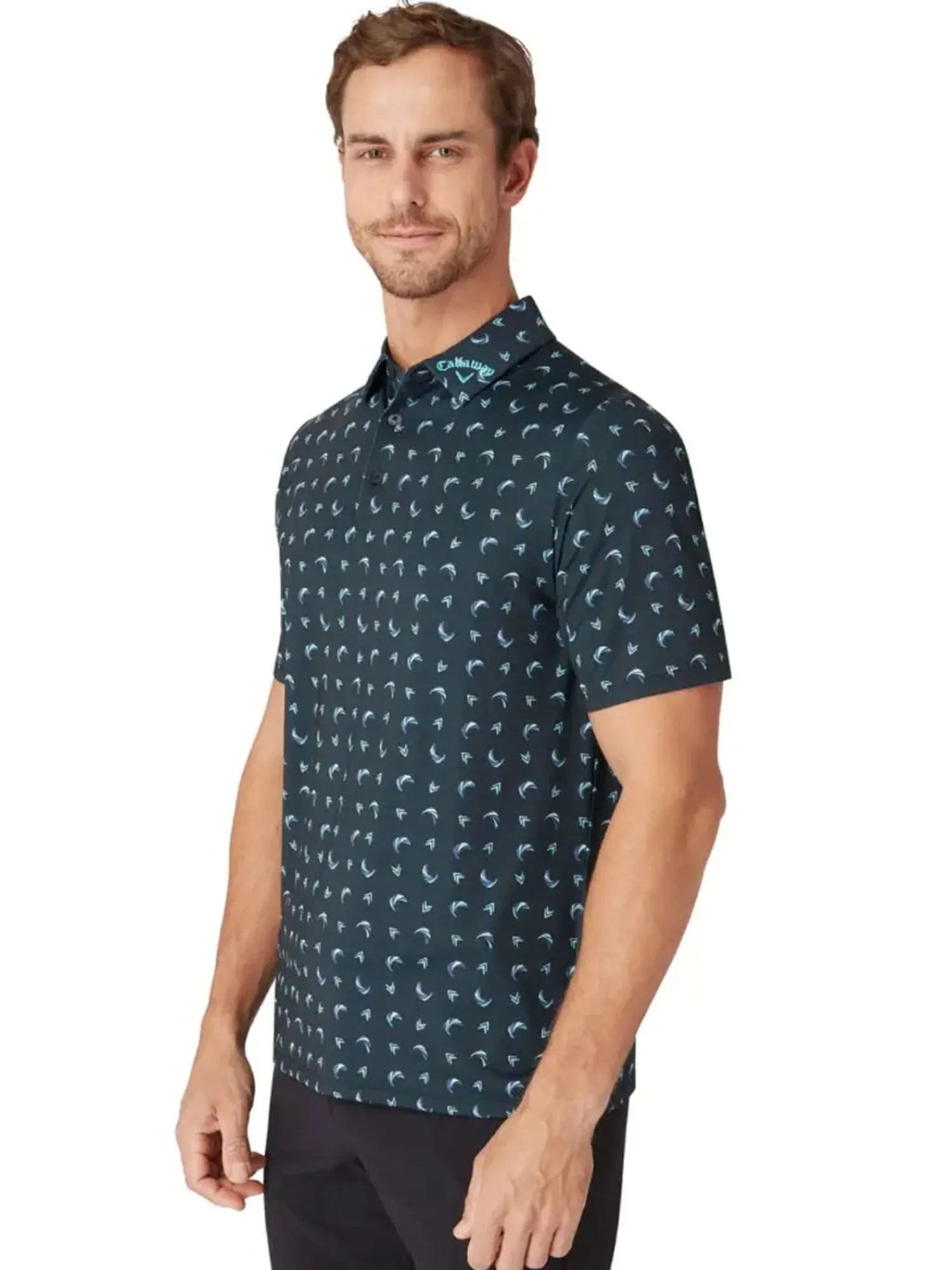 Callaway Shirts|Swing Chev Polo - Caviar