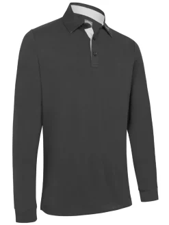 Callaway Shirts|SwingTech Long Sleeve Performance Polo - Caviar
