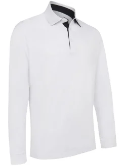 Callaway Shirts|SwingTech Long Sleeve Performance Polo - Bright White