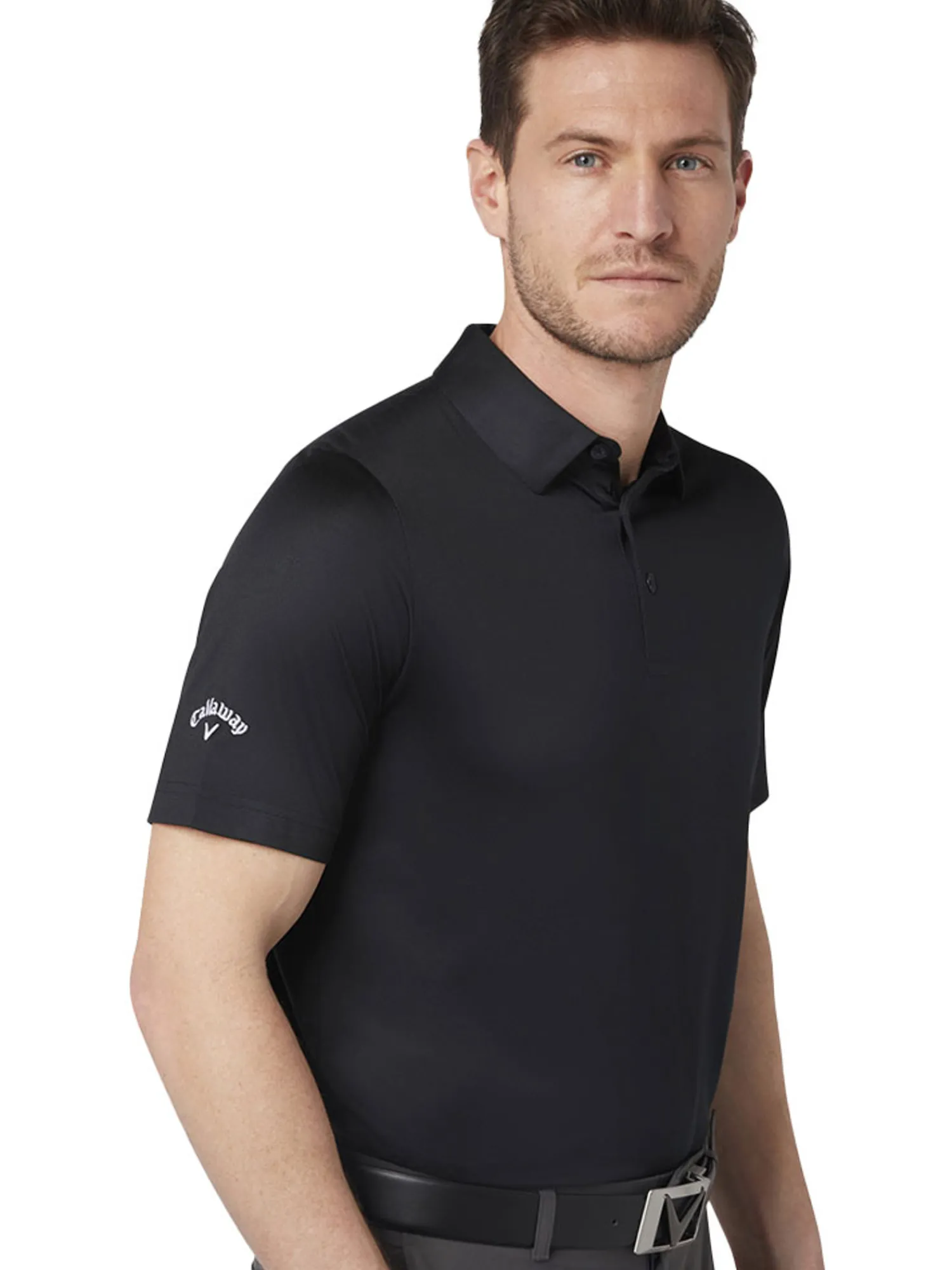 Callaway Shirts|SwingTech Solid Polo - Caviar