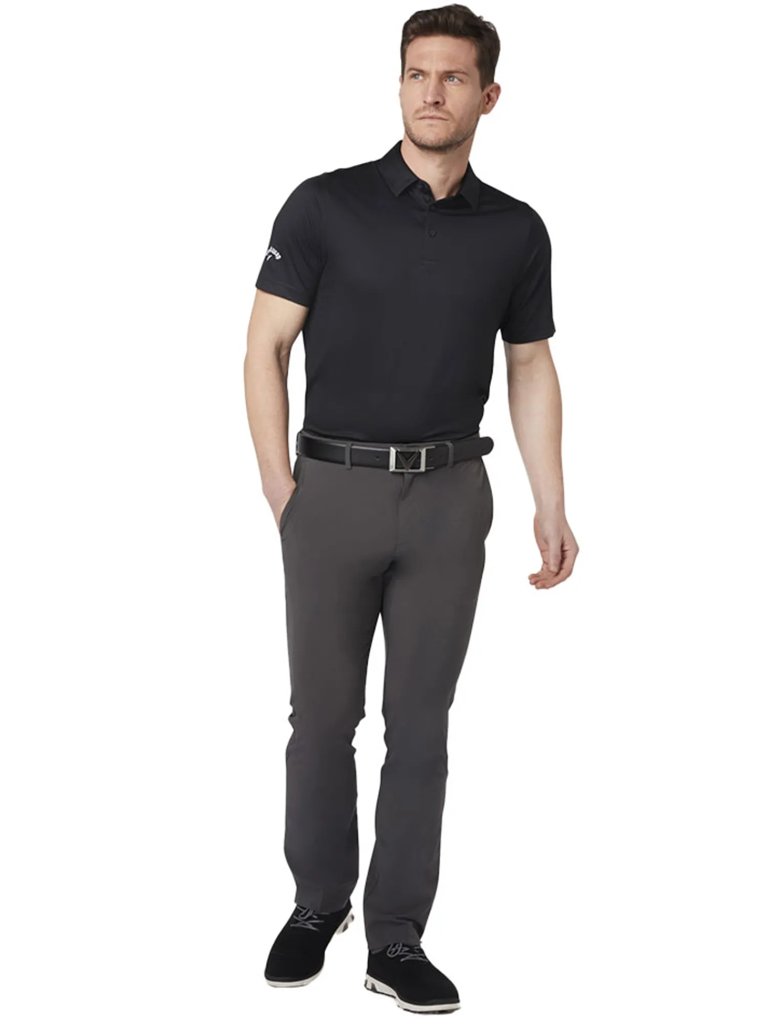 Callaway Shirts|SwingTech Solid Polo - Caviar