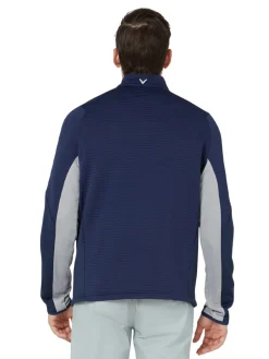 Callaway Jumpers|Textured 1/4-Zip Pullover - Peacoat