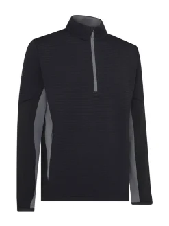 Callaway Jumpers|Textured 1/4-Zip Pullover - Caviar