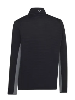 Callaway Jumpers|Textured 1/4-Zip Pullover - Caviar