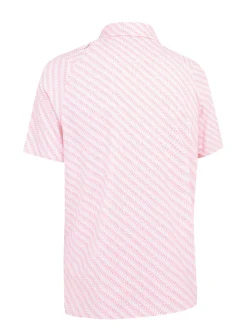 Callaway Shirts|Twill Print Polo - Strawberry Pink