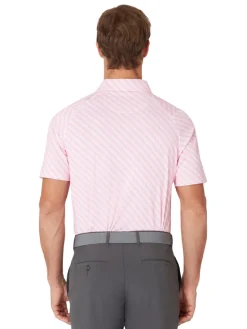 Callaway Shirts|Twill Print Polo - Strawberry Pink