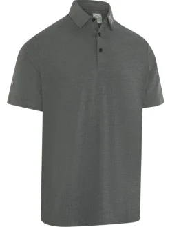 Callaway Shirts|Ventilated Classic Jacquard Golf Polo - Caviar