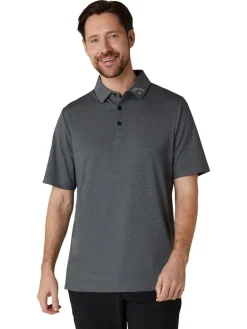 Callaway Shirts|Ventilated Classic Jacquard Golf Polo - Caviar